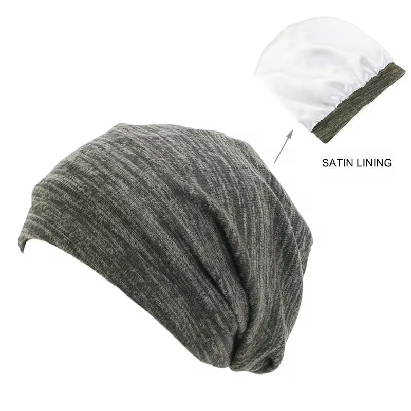 BreezeEase Patterened Satin-Lined Beanie